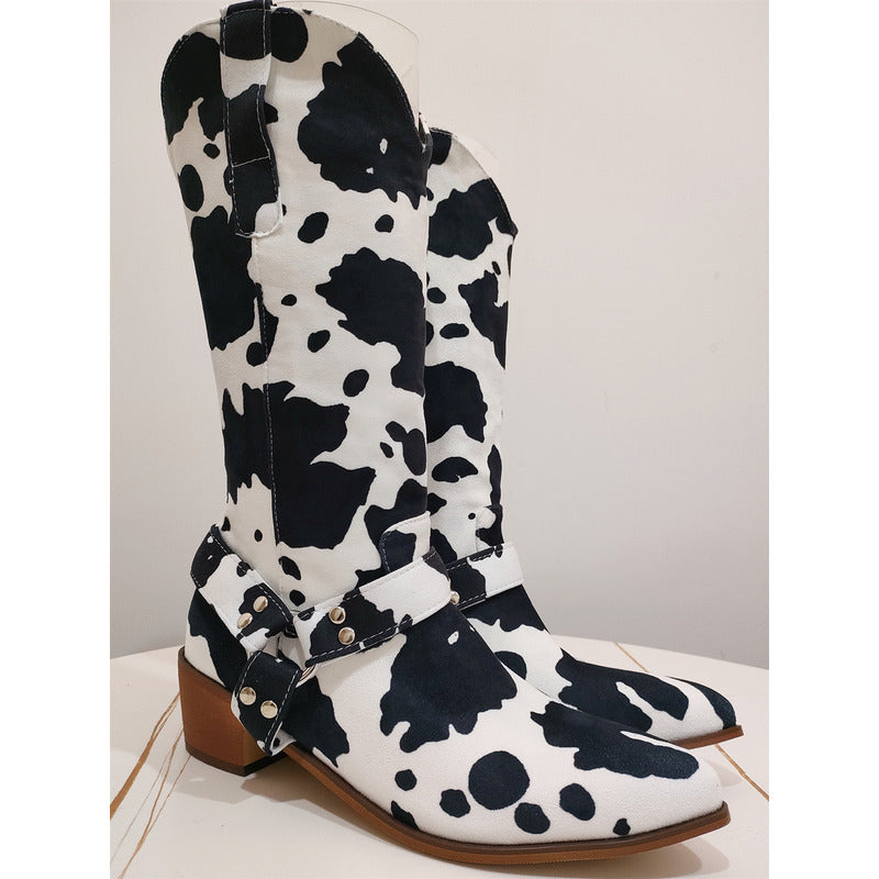 BOTA MARIA MODELO TEXANA WESTERN COWGIRL PRETA