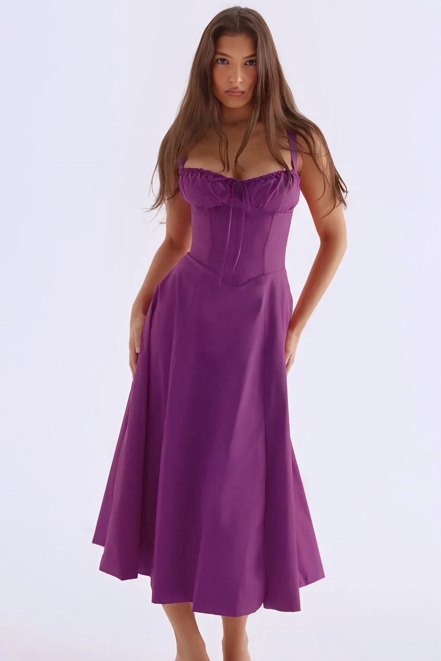 VESTIDO ROSELI BUSTIER MIDI