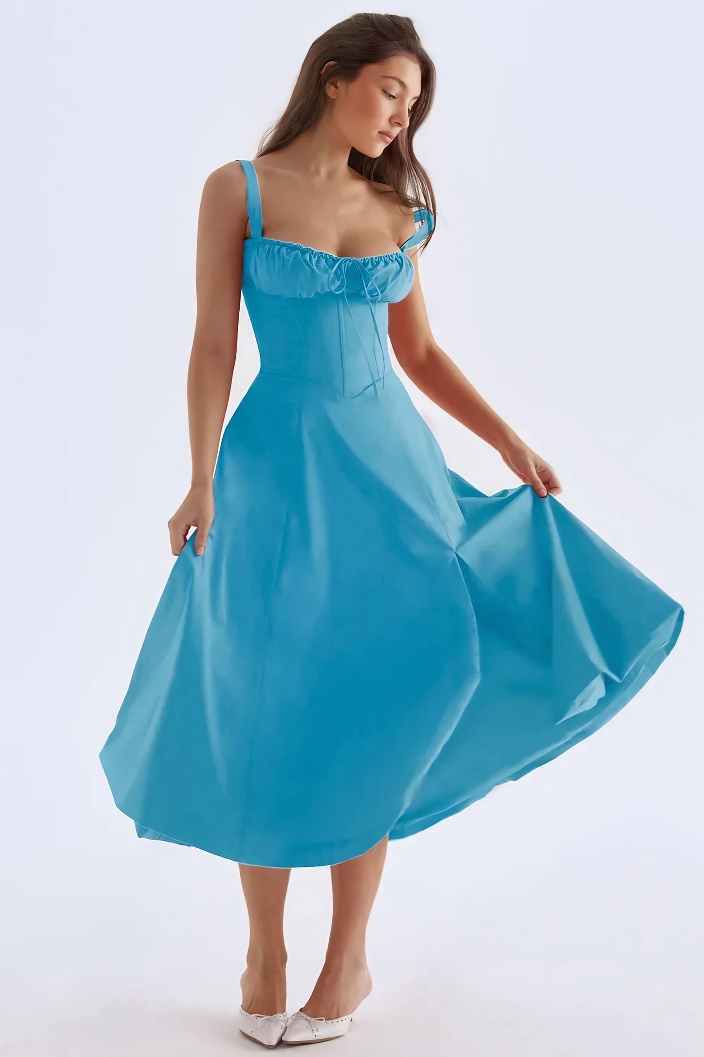 VESTIDO ROSELI BUSTIER MIDI