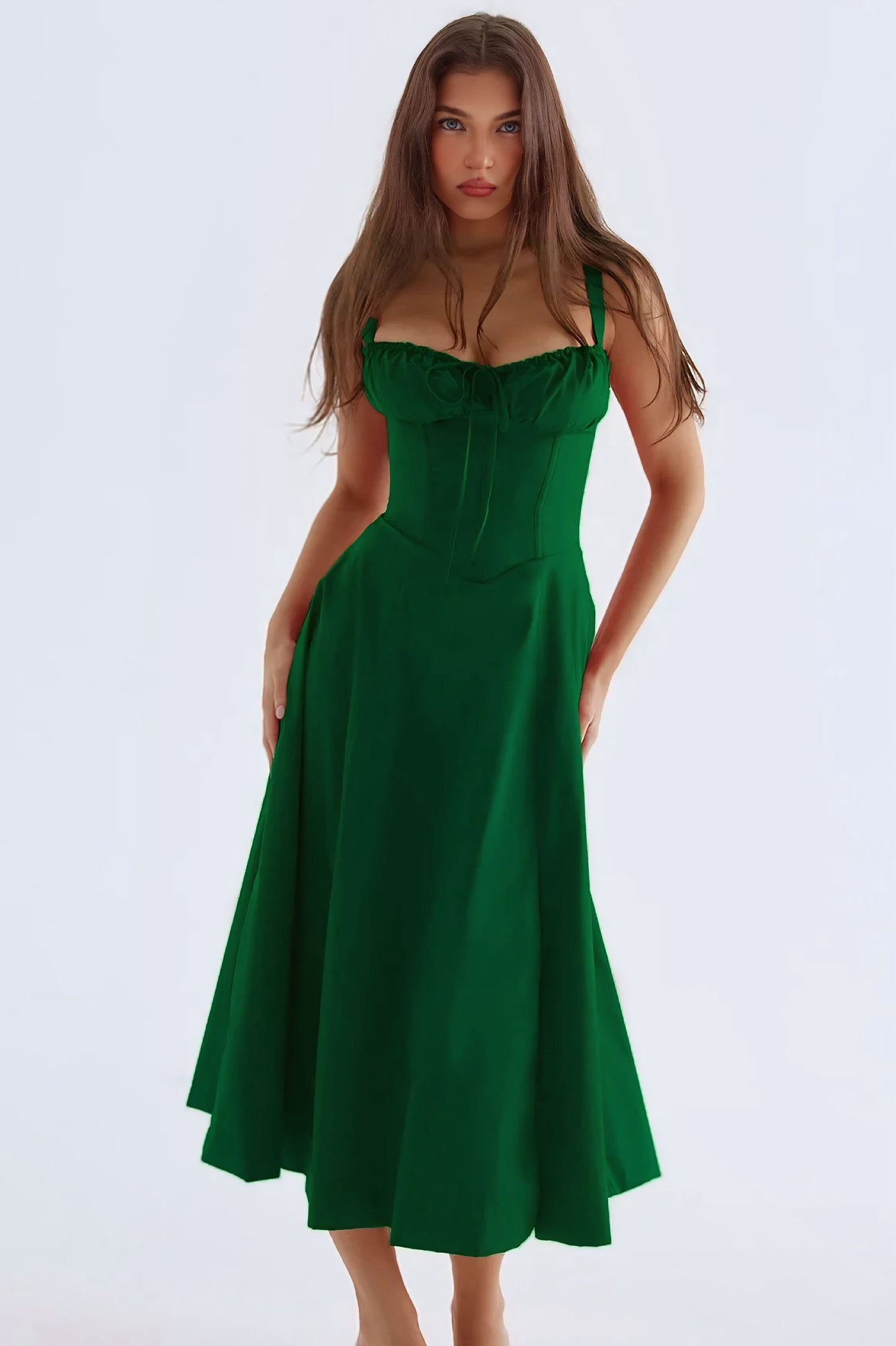 VESTIDO ROSELI BUSTIER MIDI