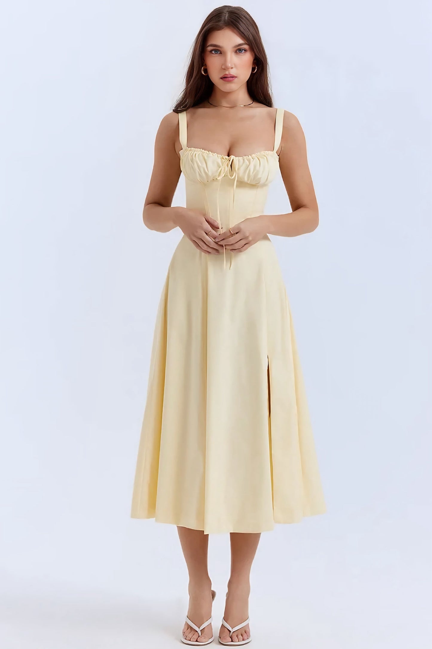 VESTIDO ROSELI BUSTIER MIDI