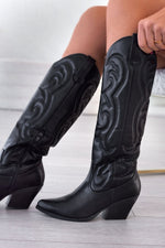 BOTA NAIARA MODELO TEXANA WESTERN METALIZADA CANO ALTO