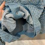 JAQUETA JEANS ESTER COM STRASS
