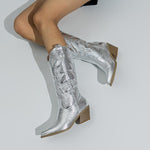 BOTA GABI MODELO TEXANA WESTERN METALIZADA