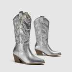BOTA GABI MODELO TEXANA WESTERN METALIZADA