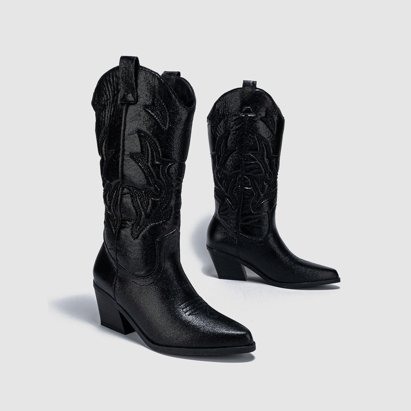 BOTA GABI MODELO TEXANA WESTERN METALIZADA