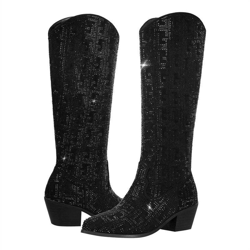 [EXCLUSIVA] BOTA PANDORA TEXANA WESTERN PRETO CANO LONGO - OUTLET