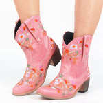 BOTA ALICE ROSA MODELO TEXANA WESTERN