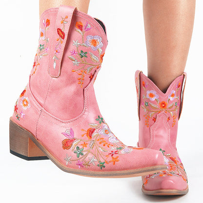 BOTA ALICE ROSA MODELO TEXANA WESTERN