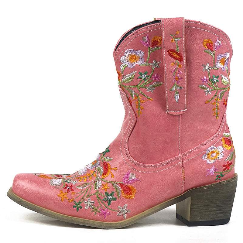 BOTA ALICE ROSA MODELO TEXANA WESTERN