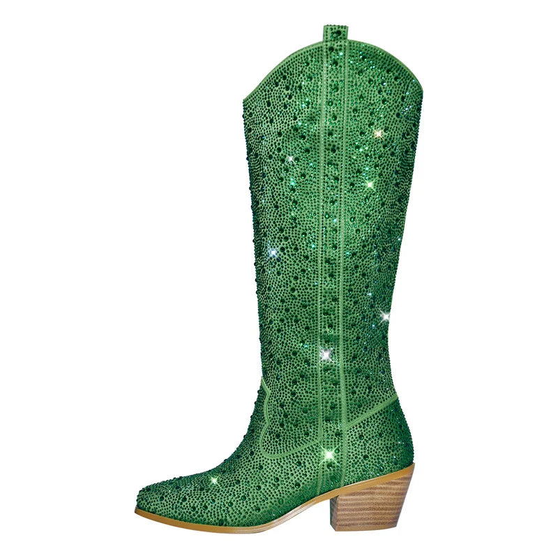 BOTA TEXANA BELLA CANO LONGO EM PEDRARIAS STRASS WESTERN