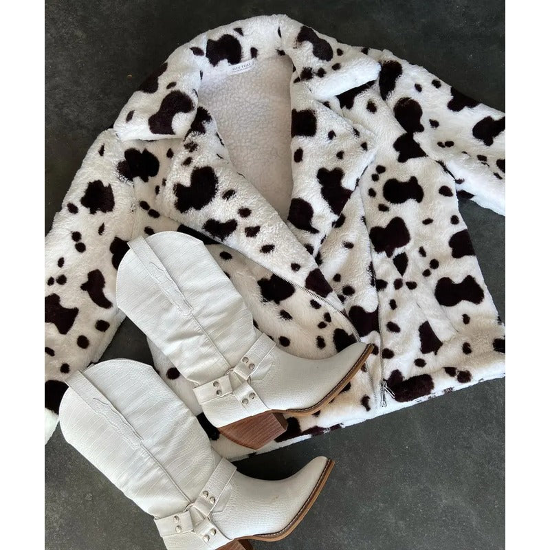 BOTA MARIA MODELO TEXANA WESTERN COWGIRL OFF WHITE