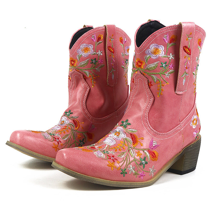BOTA ALICE ROSA MODELO TEXANA WESTERN