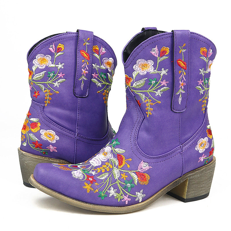 BOTA ALICE ROXO MODELO TEXANA WESTERN