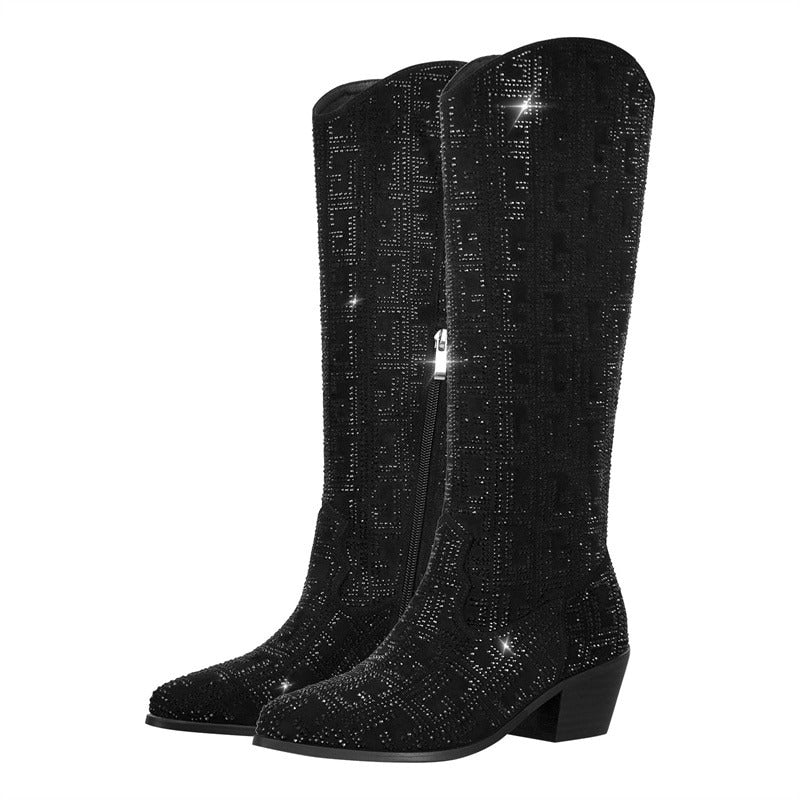 [EXCLUSIVA] BOTA PANDORA TEXANA WESTERN PRETO CANO LONGO - OUTLET