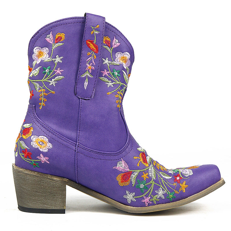 BOTA ALICE ROXO MODELO TEXANA WESTERN