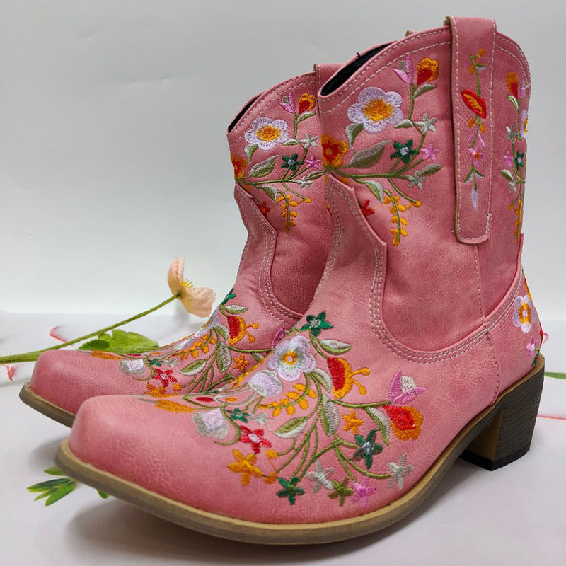 BOTA ALICE ROSA MODELO TEXANA WESTERN