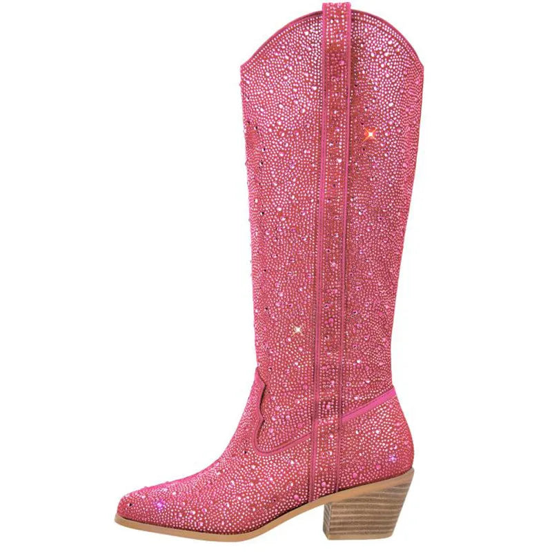 BOTA TEXANA BELLA CANO LONGO EM PEDRARIAS STRASS WESTERN