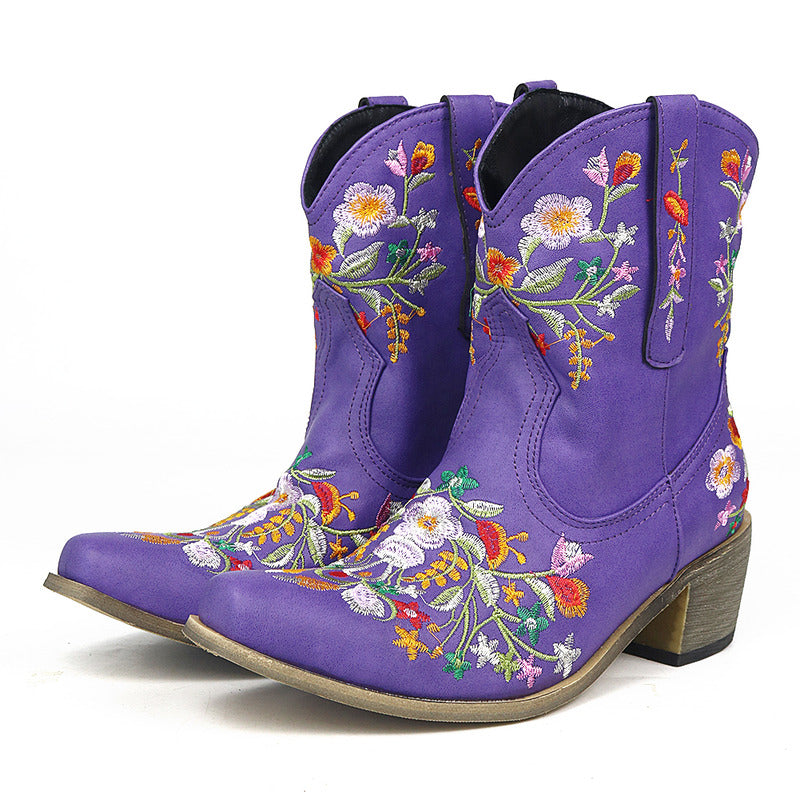 BOTA ALICE ROXO MODELO TEXANA WESTERN