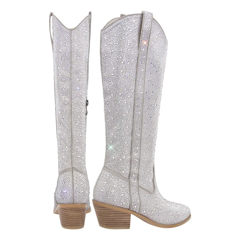 BOTA TEXANA BELLA CANO LONGO EM PEDRARIAS STRASS WESTERN