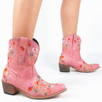 BOTA ALICE ROSA MODELO TEXANA WESTERN