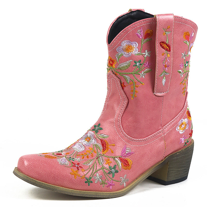 BOTA ALICE ROSA MODELO TEXANA WESTERN