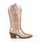 BOTA NAIARA MODELO TEXANA WESTERN METALIZADA CANO ALTO