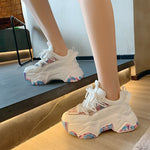 TENIS LOANA FEMININO CHUNKY PLATAFORMA RECORTES BRANCO
