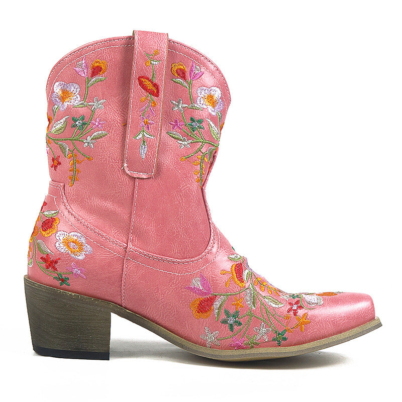 BOTA ALICE ROSA MODELO TEXANA WESTERN