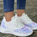 TÊNIS FEMININO PALOMA SLIP-ON MEIA COM PAETÊ