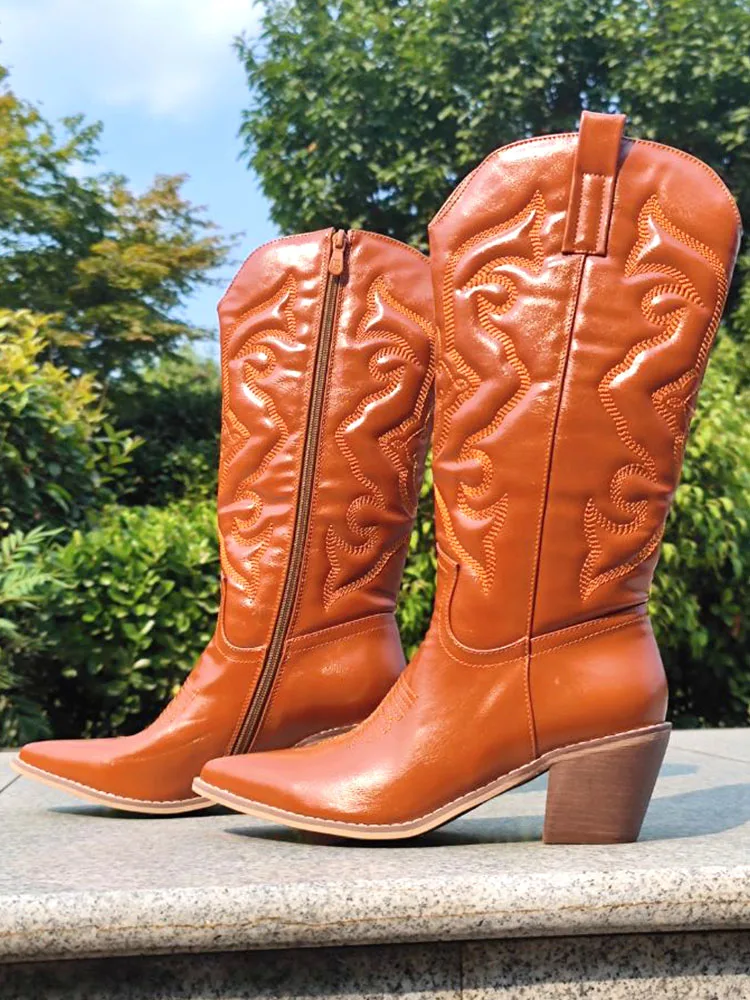 BOTA NAIARA MODELO TEXANA WESTERN METALIZADA CANO ALTO