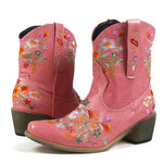 BOTA ALICE ROSA MODELO TEXANA WESTERN