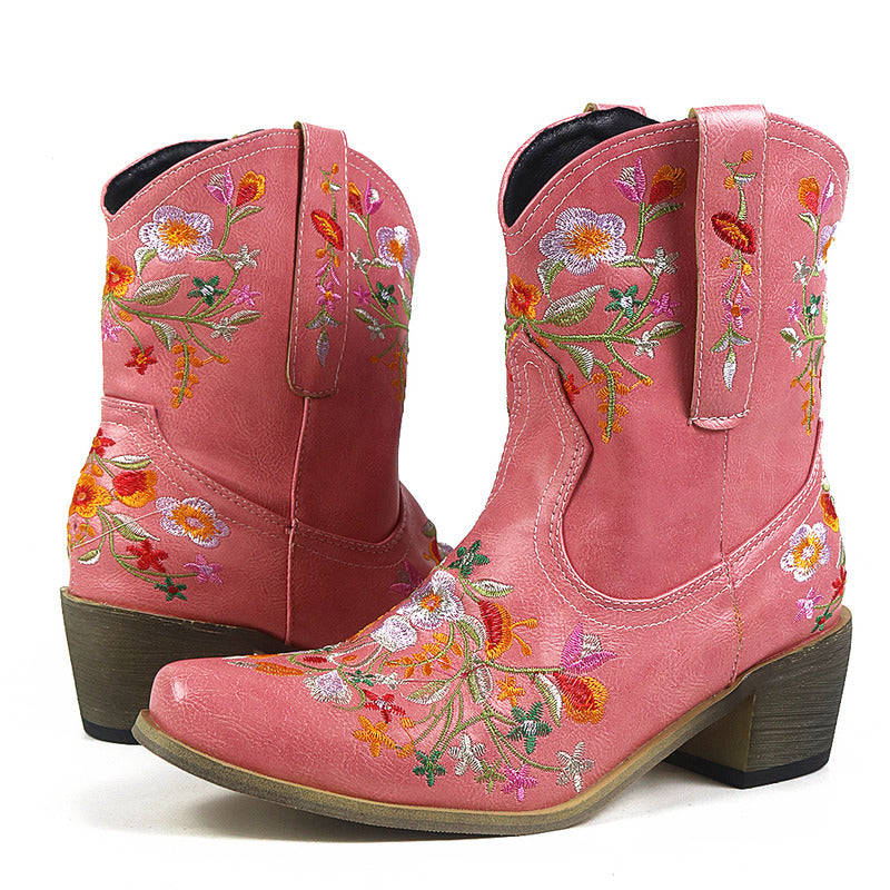 BOTA ALICE ROSA MODELO TEXANA WESTERN
