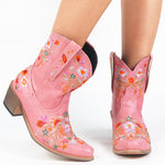 BOTA ALICE ROSA MODELO TEXANA WESTERN