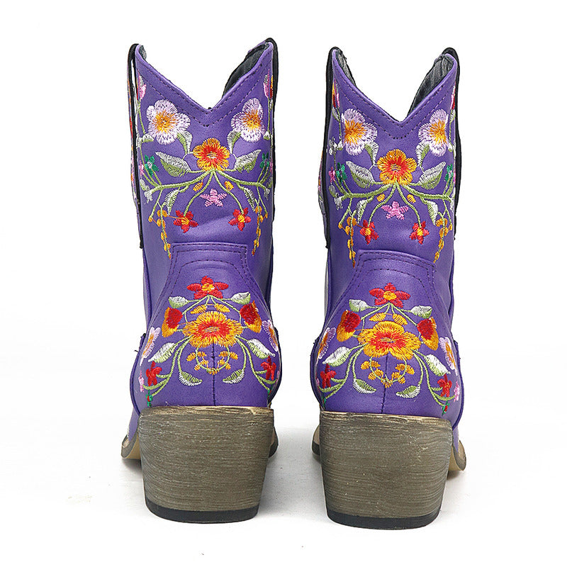BOTA ALICE ROXO MODELO TEXANA WESTERN