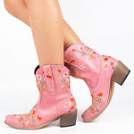 BOTA ALICE ROSA MODELO TEXANA WESTERN