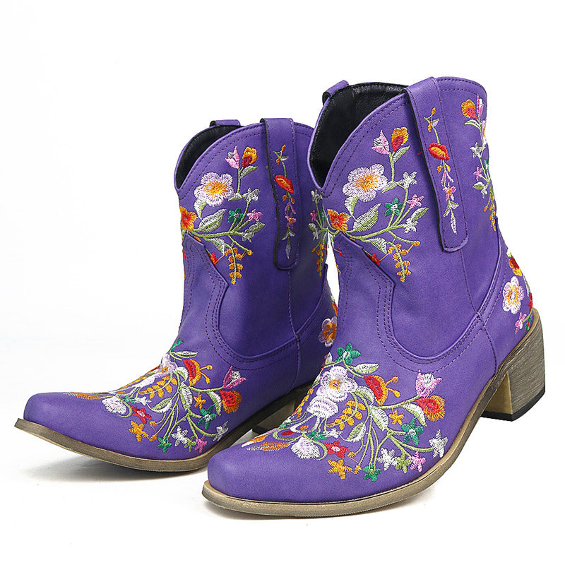 BOTA ALICE ROXO MODELO TEXANA WESTERN