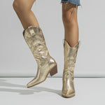 BOTA GABI MODELO TEXANA WESTERN METALIZADA
