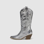 BOTA GABI MODELO TEXANA WESTERN METALIZADA