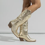 BOTA GABI MODELO TEXANA WESTERN METALIZADA
