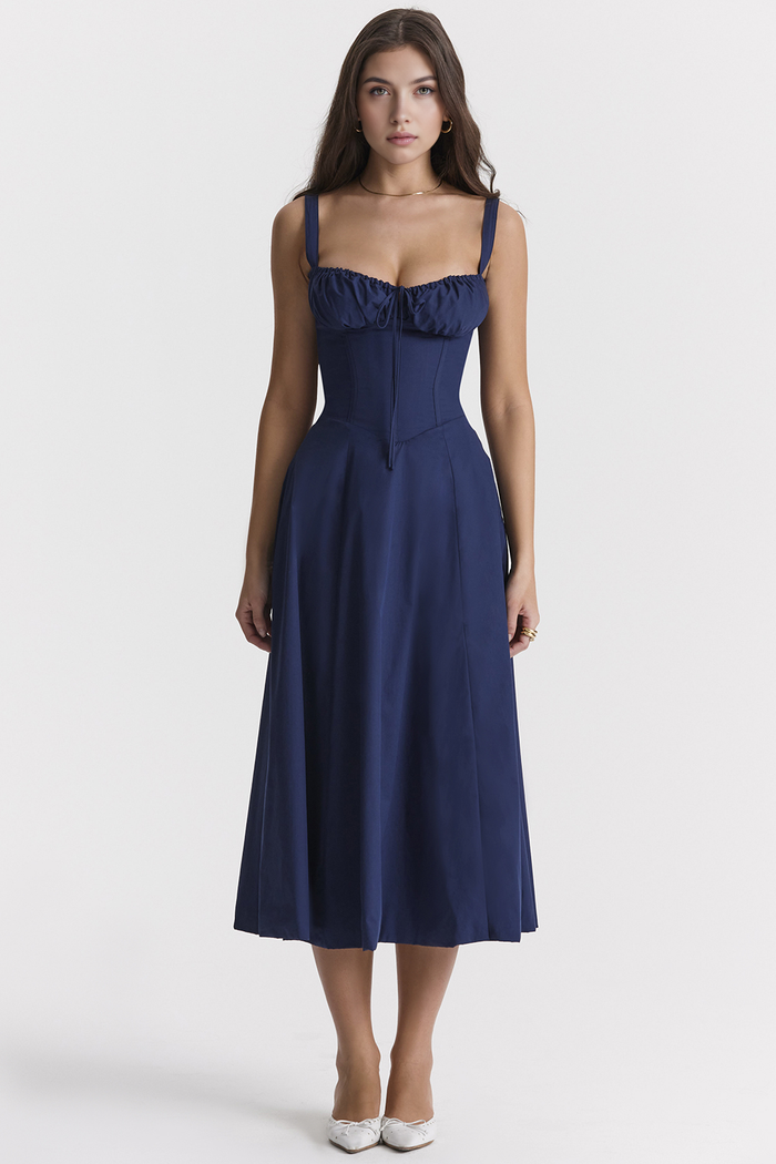 VESTIDO ROSELI BUSTIER MIDI