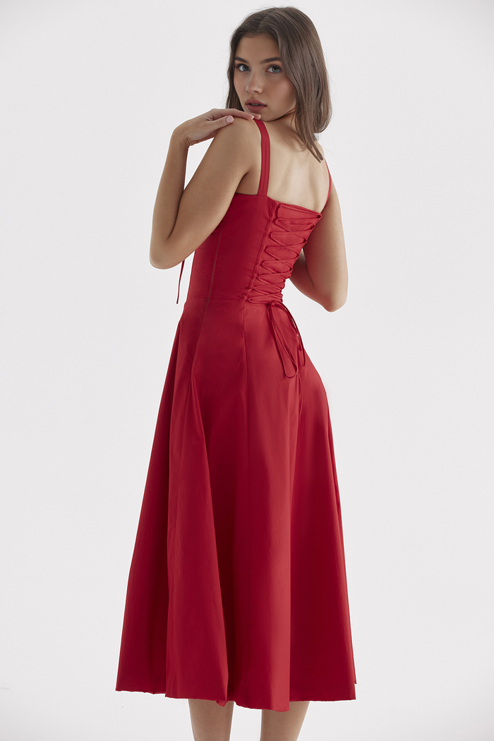 VESTIDO ROSELI BUSTIER MIDI