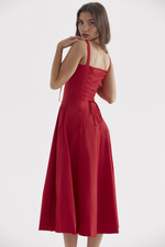 VESTIDO ROSELI BUSTIER MIDI