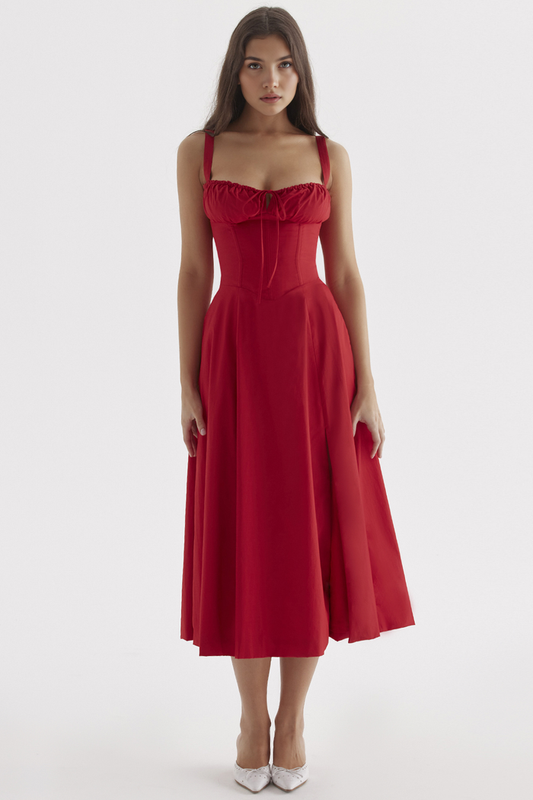 VESTIDO ROSELI BUSTIER MIDI