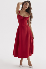 VESTIDO ROSELI BUSTIER MIDI