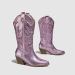 BOTA GABI MODELO TEXANA WESTERN METALIZADA
