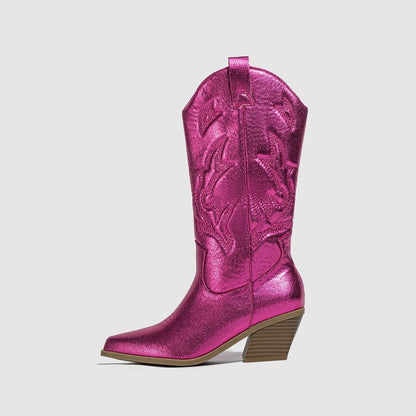 BOTA GABI MODELO TEXANA WESTERN METALIZADA