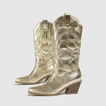 BOTA GABI MODELO TEXANA WESTERN METALIZADA