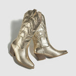 BOTA GABI MODELO TEXANA WESTERN METALIZADA