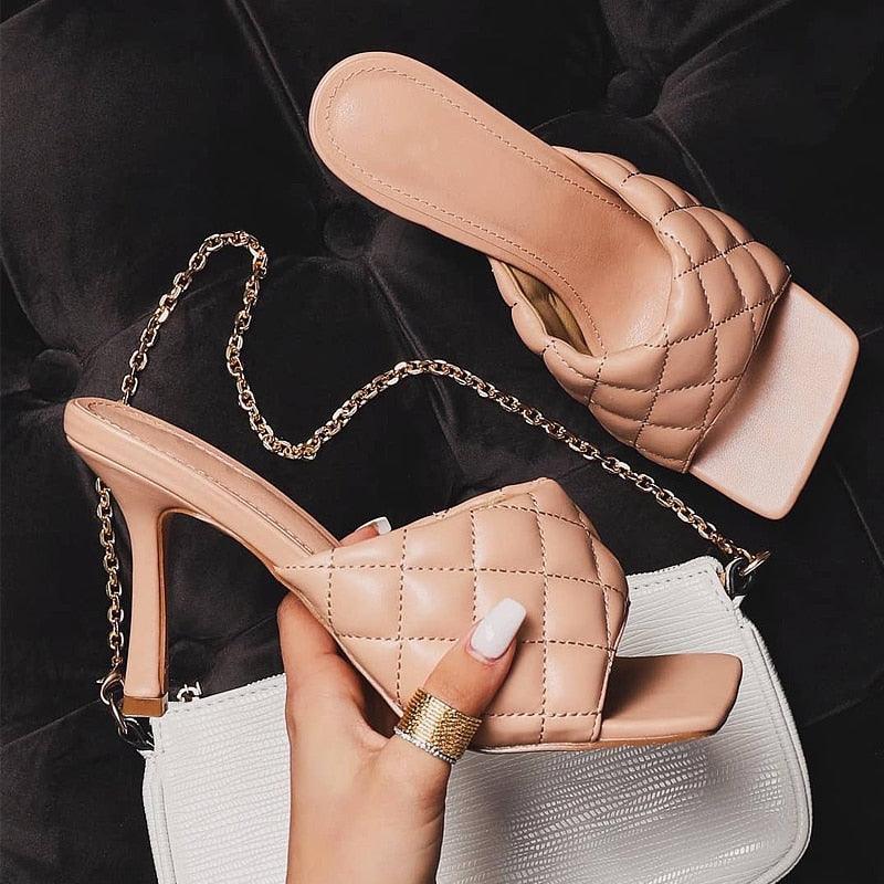 SANDÁLIA TAMANCO MULE FEMININA ELEGANCE - Dona Miss